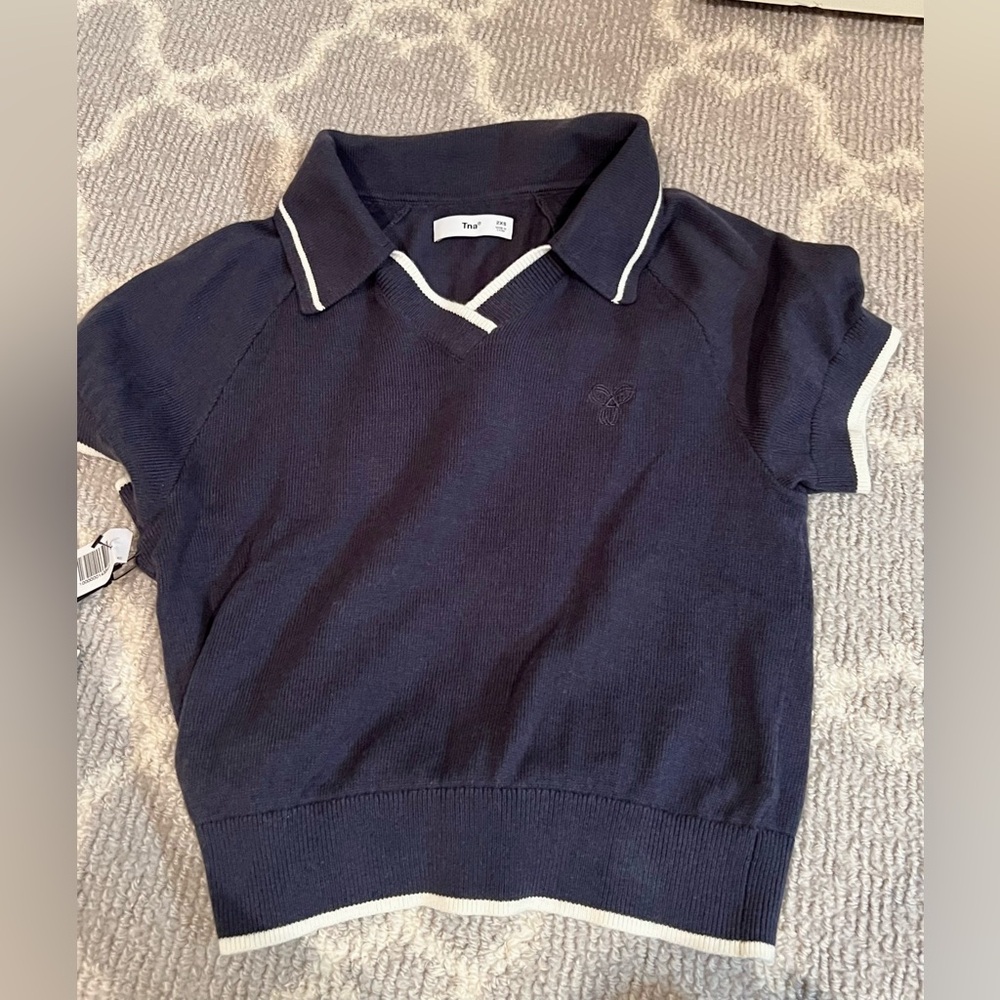 Aritzia TNA assembly collared knit shirt